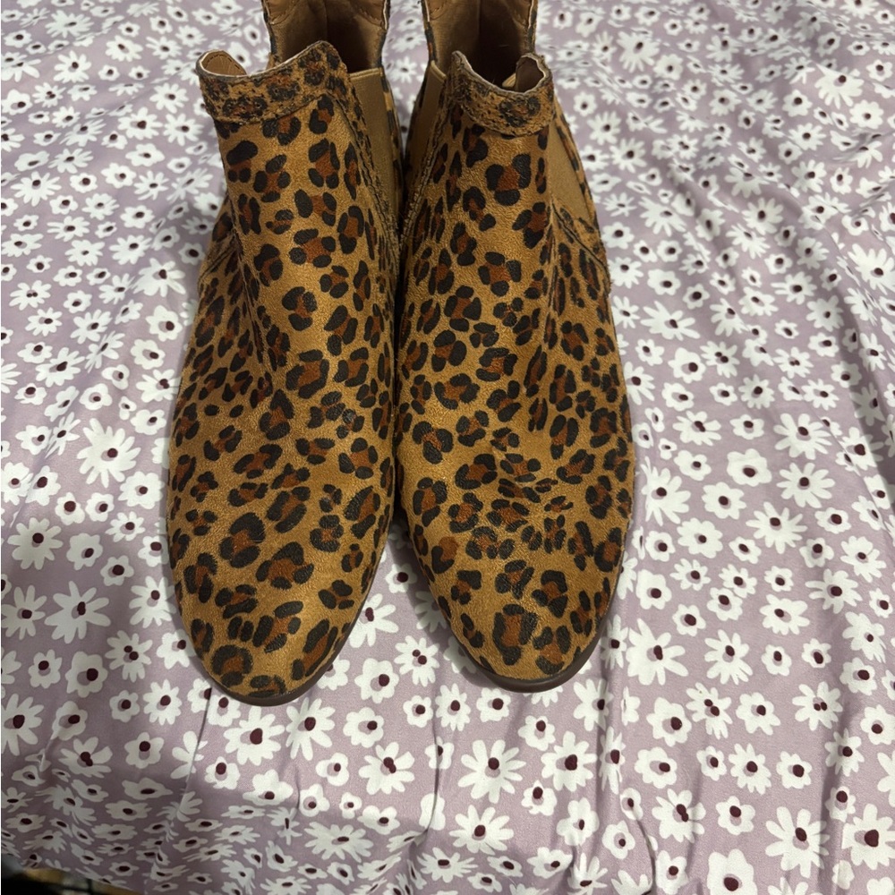 Leopard Print Ankle Boots